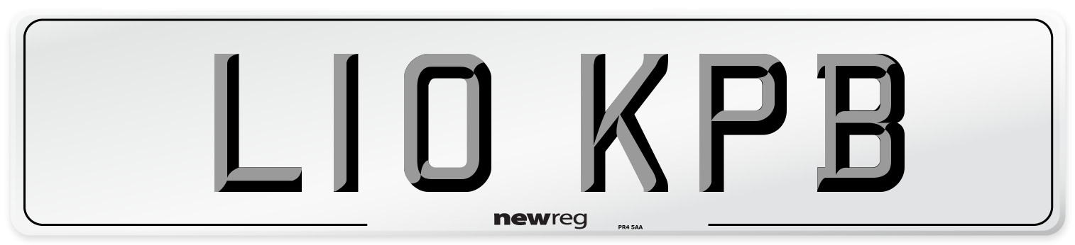 L10 KPB Number Plate from New Reg